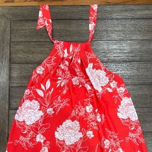 Source Unknown Red Floral Tank Top